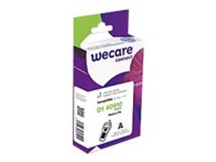 WECARE - Ruban d'étiquettes auto-adhésives pour Dymo D1 - 1 rouleau (9 mm x 7 m) - fond transparent écriture noire