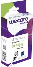 WECARE - Ruban d'étiquettes auto-adhésives pour DYMO - D1 45016 -  1 rouleau (12 mm x 7 m) - fond bleu écriture noire