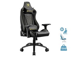 Fauteuil gamer OUTRIDER ROYAL - accoudoirs réglables - appuie-tête intégré - noir