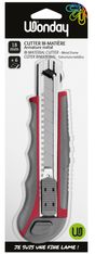 Wonday - Cutter rétractable - autobloquant - 18 mm + 6 lames