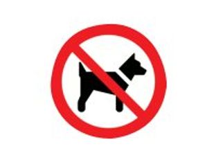 Pickup - Pictogramme rond - Interdit aux chiens - 200 mm