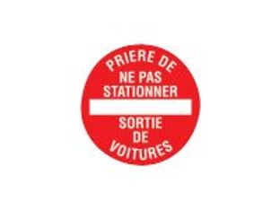 Pickup - Pictogramme rond - Stationnement interdit/sortie de voiture - 200 mm