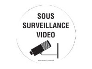 Pickup - Pictogramme rond - Magasin sous surveillance vidéo - 200 mm