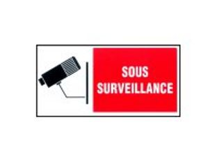 Pickup - Panneau de signalisation - 300 x 150 mm - Sous surveillance