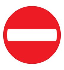 Pickup signe - accès interdit - 300 mm (diamètre) - polystyrène