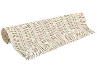 Clairefontaine - Papier cadeau kraft - 70 cm x 50 m - 70 g/m² - rayures blanches et or