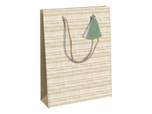 Clairefontaine Instinct Large - Sac cadeau kraft blanc - 26,5 cm x 14 cm x 33 cm