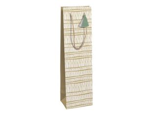 Clairefontaine Instinct - Sac cadeau pour bouteille kraft/blanc - 12,7 cm x 9 cm x 35,5 cm