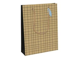 Clairefontaine Minimalist Large - Sac cadeau kraft noir - 26,5 cm x 14 cm x 33 cm