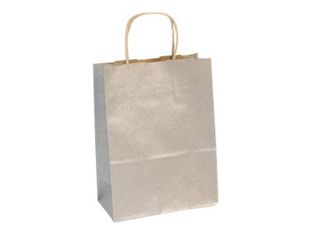 Clairefontaine The Basics - 25 Sacs cadeau kraft argent - 16 cm x 8 cm x 21 cm