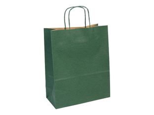 Clairefontaine - 25 Sacs cadeau kraft - 22 cm x 10 cm x 27 cm - vert