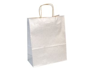 Clairefontaine The Basics - 25 Sacs cadeau kraft argent - 22 cm x 10 cm x 27 cm