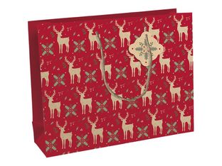 Clairefontaine Lovely Home - Sac cadeau rouge - 37,3 cm x 11,8 cm x 27,5 cm
