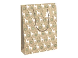 Clairefontaine Lovely Home Green Large - Sac cadeau blanc - 26,5 cm x 14 cm x 33 cm