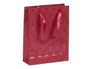 Clairefontaine Velvet - Sac cadeau rouge - 17 cm x 6 cm x 22 cm