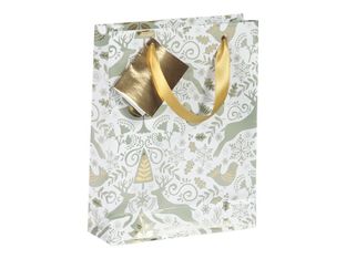 Clairefontaine Dans les bois - Sac cadeau medium - 17 cm x 6 cm x 22 cm - vert