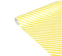 Clairefontaine Excellia Tiny Rolls - Papier cadeau rayures jaune - 35 cm x 5 m - 80 g/m²