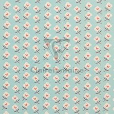 Clairefontaine Excellia Tiny Rolls - Papier cadeau - 35 cm x 5 m - 80 g/m² - fleurs et fond bleu