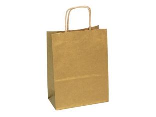 Clairefontaine - 25 Sacs cadeau kraft - 16 cm x 8 cm x 21 cm - or