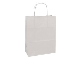 Clairefontaine - 25 Sacs cadeau kraft - 16 cm x 8 cm x 21 cm - blanc