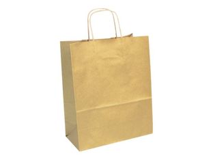 Clairefontaine - 25 Sacs cadeau kraft - 22 cm x 10 cm x 27 cm - or