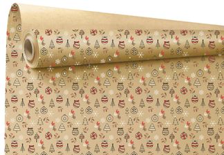 Logistipack - Papier cadeau kraft - 69 cm x 25 m - 60 g/m² - ohohoh