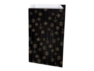 Créastyl - 150 Sacs cadeau kraft - 18 cm x 6 cm x 35 cm - noir/or