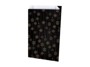 Créastyl - 150 Sacs cadeau kraft - 24 cm x 7,5 cm x 41 cm - noir/or