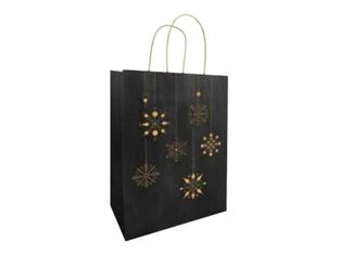 Créastyl Kraft Fantaisie - 50 Sacs cadeau kraft - 26 cm x 12 cm x 32 cm - blanc/snow