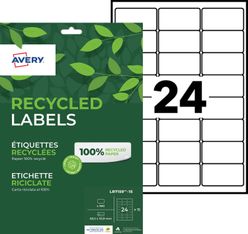 Avery - 360 Étiquettes recyclées blanches - 63,5 x 33,9 mm - Impression laser ou jet d'encre - réf LR7159-15