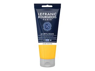 Lefranc & Bourgeois - Peinture acrylique - jaune moyen - 80 ml
