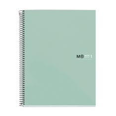 Notebook The Original, Couverture rigide, A4, quadrillage 5x5 mm, 80 feuilles de 1 couleur, Miquelrius, Aqua.