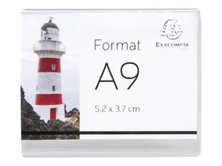 Exacompta - 10 Porte-étiquettes horizontal pour 52 x 37 mm - double face