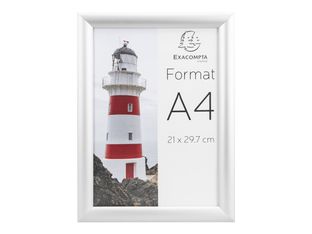 Exacompta Office cadre - Cadre mural clipsable pour A4 - aluminium/cristal
