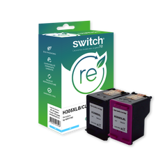 Cartouche remanufacturée HP 305XL - Pack de 2 - noir, cyan, magenta, jaune - Switch