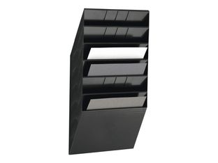 Durable Flexiboxx - Présentoir mural porte-document - 6 cases A4 paysage - noir