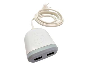 Watt&Co - chargeur secteur pour smartphone avec 3m de câble - 2USB - blanc