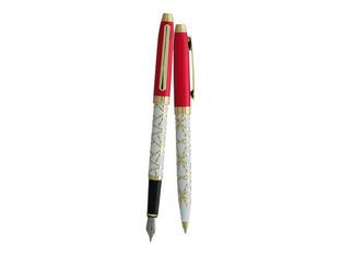 Enzo Varini Taormina XL Nakara - Parure de stylo à bille et stylo plume - rouge