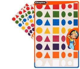Cléopâtre - 192 gommettes géométriques - 8 couleurs - repositionnables