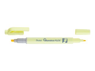 Pentel Illumina FLEX - Surligneur double pointe - jaune pastel
