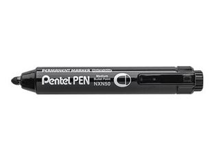 Pentel PEN N50 - Marqueur permanent rétractable - pointe ogive - noir