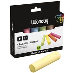 Wonday - 6 Craies rondes - couleurs assorties