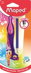 Maped Mini Cute - Compas Kid'z à bague (blister) - bleu ou rose