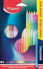 Maped Nightfall - 18 Crayons de couleur bois