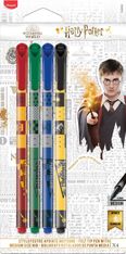 Maped Harry Potter - Pack de 4 feutres d'écriture - pointe moyenne 0,8 mm - couleurs assorties