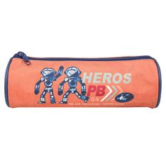 Trousse ronde Poivre Blanc - 1 compartiment - orange - Bagtrotter