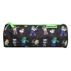 Trousse ronde Minecraft - 1 compartiment - noir - Bagtrotter
