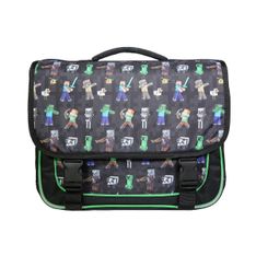 Cartable Minecraft 38 cm - 2 compartiments - noir - Bagtrotter