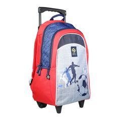 Sac à dos à roulettes Ligue 1 - 1 compartiment - gris - Bagtrotter