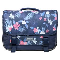 Cartable Offshore 38 cm - 2 compartiments - bleu marine et imprimé - Bagtrotter